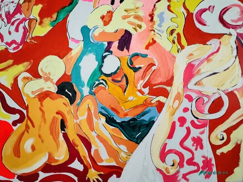 L’ange rose par Daniel PAUGAM, Peinture en vente sur Singulart