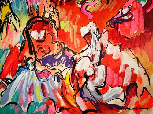 Le cheval rose von Daniel PAUGAM, Malerei kaufen auf Singulart