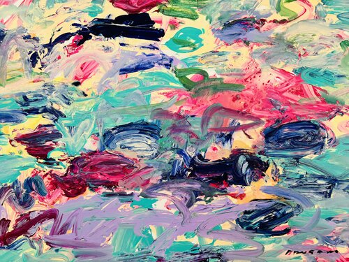 New Young water lilies 1 van Daniel PAUGAM, Schilderij te koop op Singulart