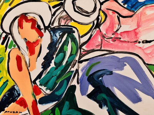 Avec le nu au chapeau von Daniel PAUGAM, Malerei kaufen auf Singulart