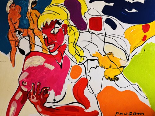 Les femmes savantes di Daniel PAUGAM, Pittura in vendita su Singulart