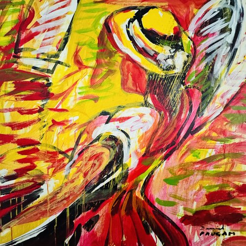 Women with a hat 3 by Daniel PAUGAM, Painting for Sale on Singulart