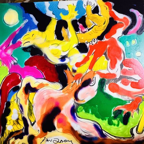 Les porteurs de  mondes par Daniel PAUGAM, Peinture en vente sur Singulart