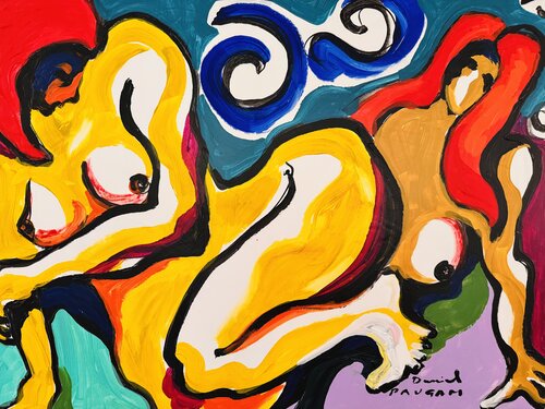 2 nus à genoux van Daniel PAUGAM, Schilderij te koop op Singulart