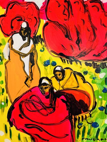 Les roches du temps van Daniel PAUGAM, Schilderij te koop op Singulart