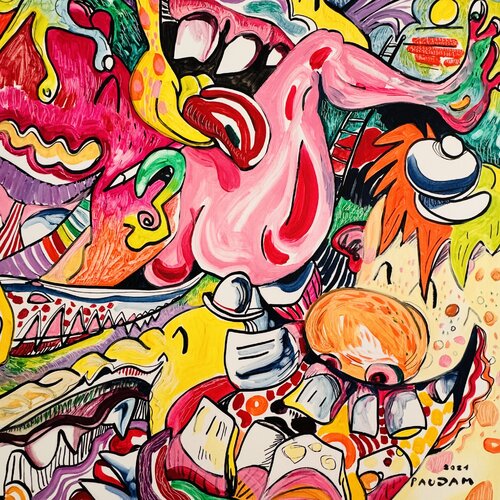 Fouille - merde et chapeau - melon par Daniel PAUGAM, Peinture en vente sur Singulart