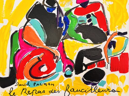 Le repas des faucilleurs van Daniel PAUGAM, Schilderij te koop op Singulart