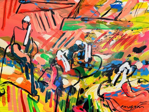 4 femmes et leur bateau di Daniel PAUGAM, Pittura in vendita su Singulart