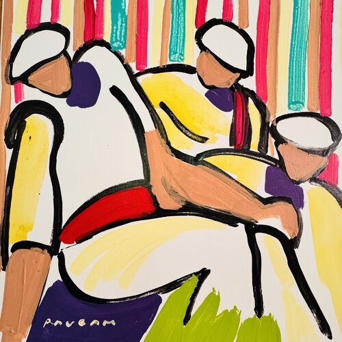 Les 3 copains van Daniel PAUGAM, Schilderij te koop op Singulart