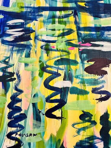Les reflets bleus en S de Daniel PAUGAM, Pintura a la venta en Singulart