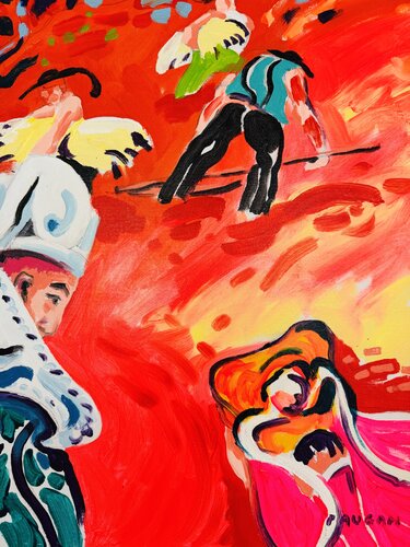 Fauchage du soir di Daniel PAUGAM, Pittura in vendita su Singulart