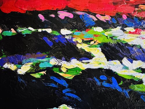 Mer verte sous le ciel par Daniel PAUGAM, Peinture en vente sur Singulart