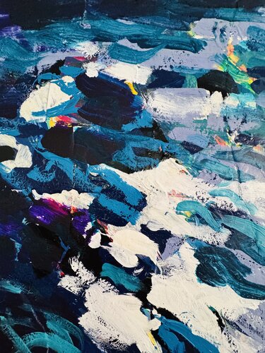 Les rochers bleus di Daniel PAUGAM, Pittura in vendita su Singulart