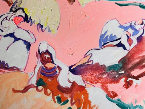 Au champ rose par Daniel PAUGAM, Peinture en vente sur Singulart