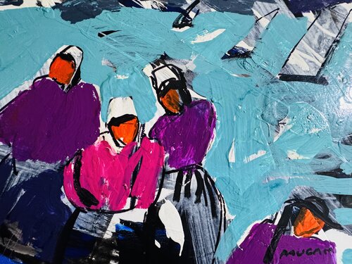 Les  plougastéliens par Daniel PAUGAM, Peinture en vente sur Singulart