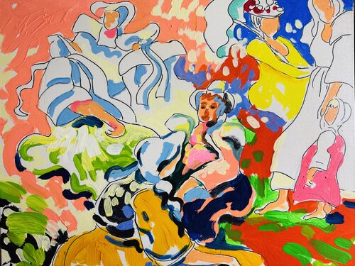 La dame en jaune par Daniel PAUGAM, Peinture en vente sur Singulart