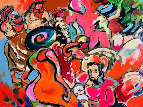 Coucher rouge von Daniel PAUGAM, Malerei kaufen auf Singulart