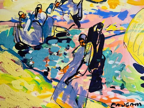 Coucher riant sur la ria van Daniel PAUGAM, Schilderij te koop op Singulart