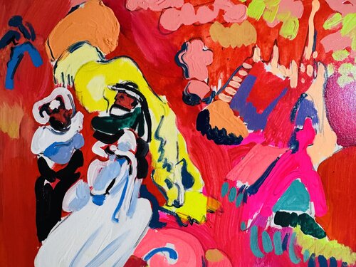 Pink Feuntenn par Daniel PAUGAM, Peinture en vente sur Singulart