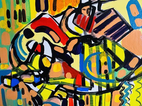 Les  filles très allongées par Daniel PAUGAM, Peinture en vente sur Singulart