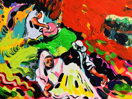 Le panier rose de Daniel PAUGAM, Pintura a la venta en Singulart