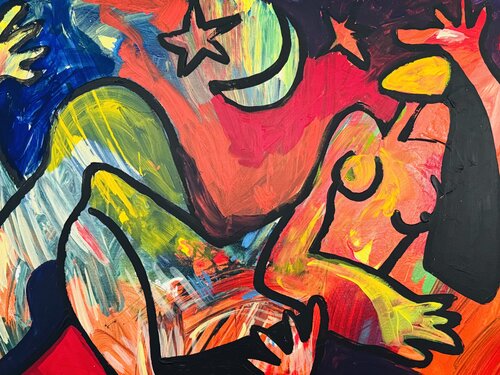 Nu aux étoiles von Daniel PAUGAM, Malerei kaufen auf Singulart