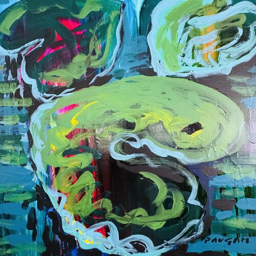 3 nénuphars by Daniel PAUGAM, Painting for Sale on Singulart