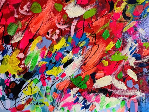 Pluie de confettis par Daniel PAUGAM, Peinture en vente sur Singulart