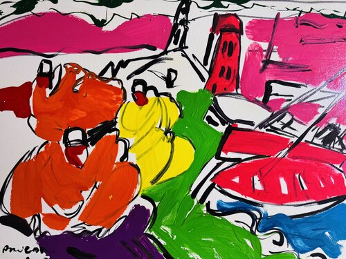 La lumière court sur les chemins enfantins van Daniel PAUGAM, Schilderij te koop op Singulart