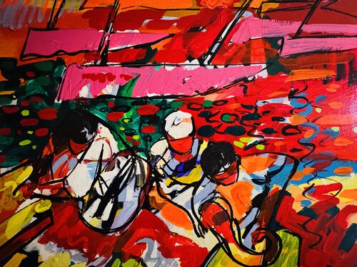 Marins sur le quai by Daniel PAUGAM, Painting for Sale on Singulart