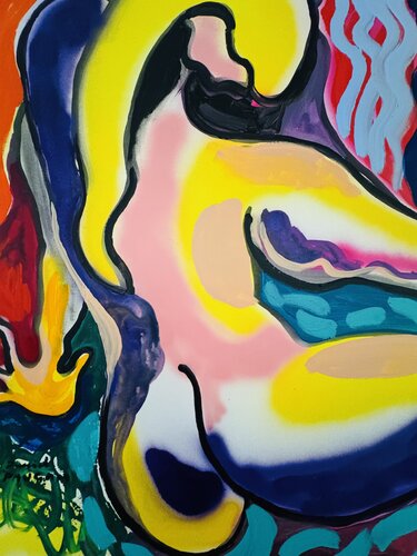 Nu à la main écartée par Daniel PAUGAM, Peinture en vente sur Singulart