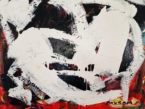 2 nus se caressant par Daniel PAUGAM, Peinture en vente sur Singulart