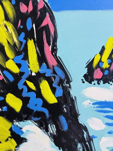 La falaise barbue di Daniel PAUGAM, Pittura in vendita su Singulart