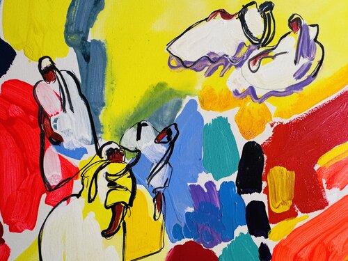 5 femmes von Daniel PAUGAM, Malerei kaufen auf Singulart