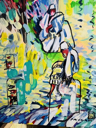 Bretonnes chinoises par Daniel PAUGAM, Peinture en vente sur Singulart