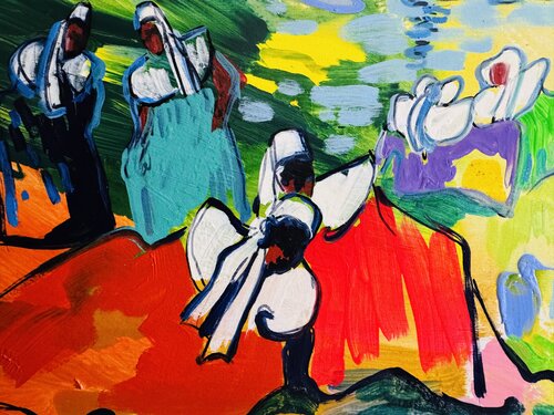 Les femmes rouges par Daniel PAUGAM, Peinture en vente sur Singulart