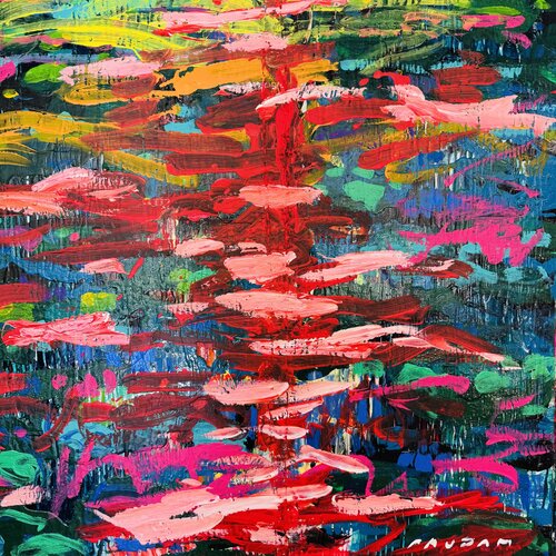 Nénuphars tranquilles par Daniel PAUGAM, Peinture en vente sur Singulart