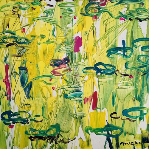 Les nénuphars vert - tendres 1 von Daniel PAUGAM, Malerei kaufen auf Singulart