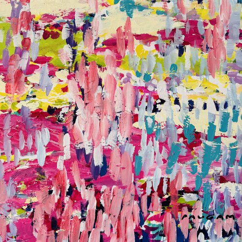 Reflets de roses di Daniel PAUGAM, Pittura in vendita su Singulart
