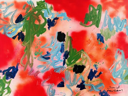 Le champ de coquelicots van Daniel PAUGAM, Schilderij te koop op Singulart