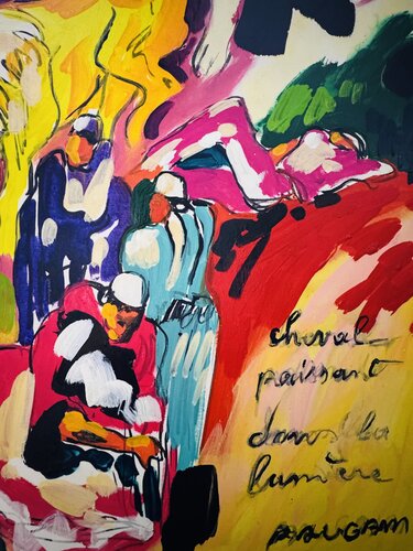 Cheval paissant dans la lumière by Daniel PAUGAM, Painting for Sale on Singulart