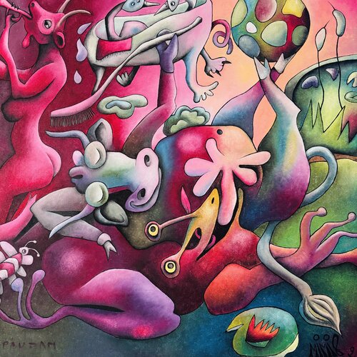 Le bain à la mare au chou by Daniel PAUGAM, Painting for Sale on Singulart