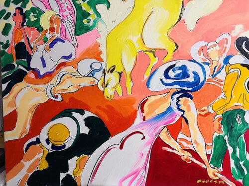 Le cheval à la grande crinière van Daniel PAUGAM, Schilderij te koop op Singulart
