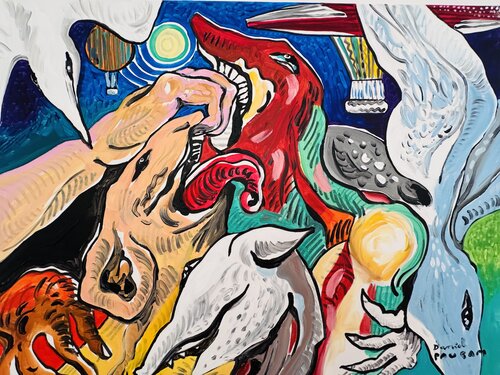 Les chamailleurs du ciel von Daniel PAUGAM, Malerei kaufen auf Singulart