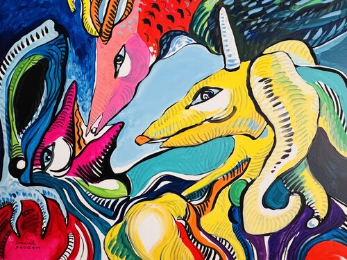 La becquée van Daniel PAUGAM, Schilderij te koop op Singulart