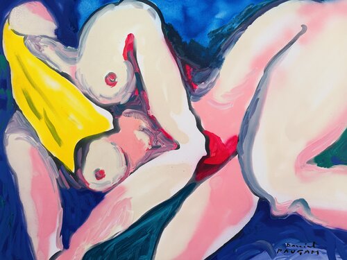 Nu regardant le ciel bleu di Daniel PAUGAM, Pittura in vendita su Singulart