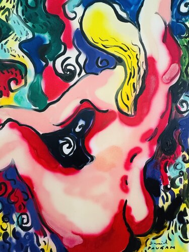 Nu attrapant quelque- chose de Daniel PAUGAM, Pintura a la venta en Singulart