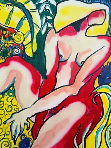 Nu à la main écartée de Daniel PAUGAM, Pintura a la venta en Singulart