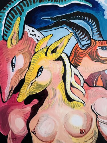 Les amis bienveillants by Daniel PAUGAM, Painting for Sale on Singulart