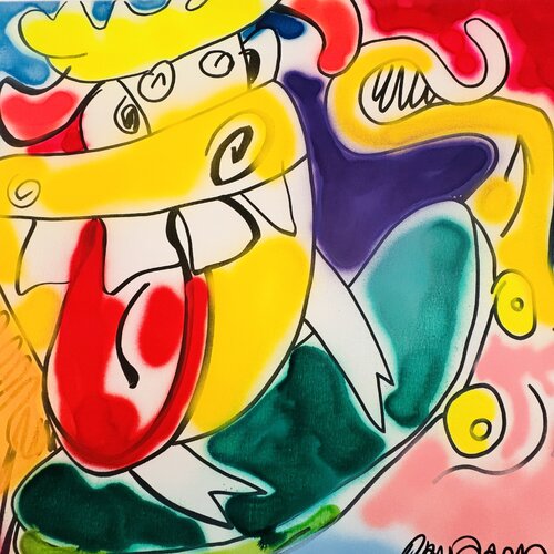 Titine sur son skate di Daniel PAUGAM, Pittura in vendita su Singulart